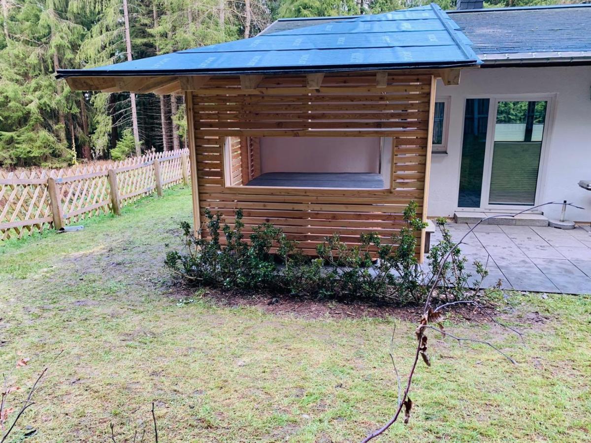 Erzgebirgsidyll Breitenbrunn - Waldhaus Neuer Anbau Exteriér fotografie